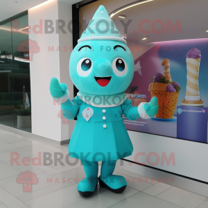 Teal Ice Cream mascotte...