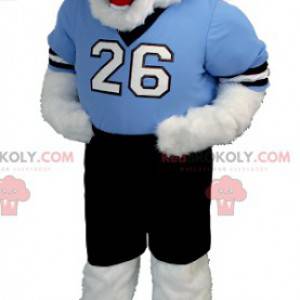 Teddybeer mascotte in blauwe en zwarte outfit - Redbrokoly.com