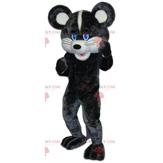 Maskot hvid og grå mus. Mus kostume - Redbrokoly.com