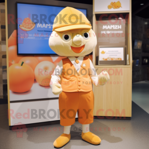  aprikos maskot kostym...