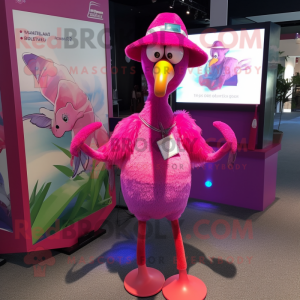 Magenta Flamingo maskot...