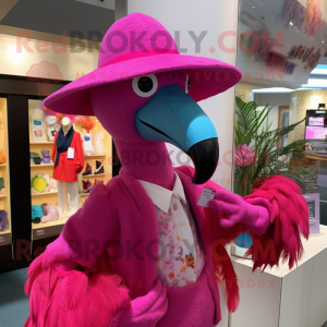 Magenta Flamingo mascotte...