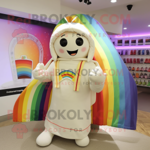 Cream Rainbow maskot kostym...