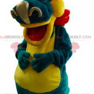 Mascotte drago verde e giallo. Costume da drago - Redbrokoly.com