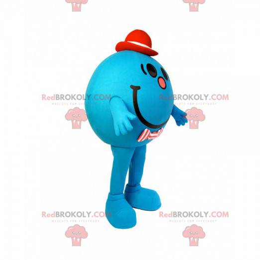 Mascot little blue and round man with a red hat - Redbrokoly.com