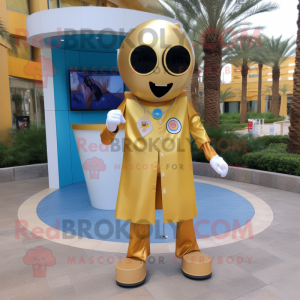 Gold Doctor maskot kostume...