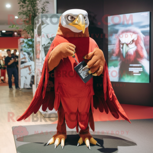 Red Bald Eagle mascotte...