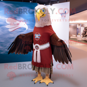 Red Bald Eagle maskotdräkt...