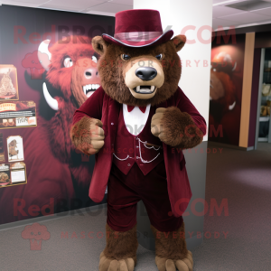 Maroon Bison mascotte...