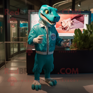 Teal Iguanodon mascotte...