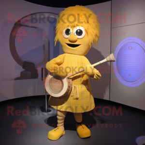Gouden doedelzak mascotte...