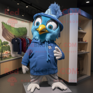 Olive Blue Jay maskot drakt...