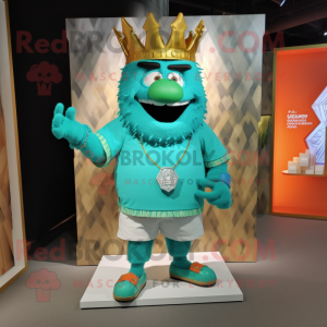Turquoise koning mascotte...