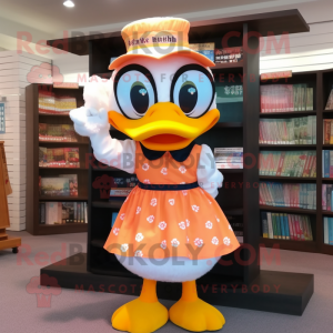 Peach Duck mascotte kostuum...