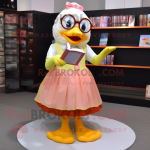 Peach Duck maskot kostume...
