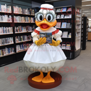 Peach Duck mascotte kostuum...