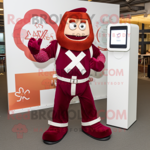 Maroon Celtic Cross maskot...