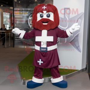 Maroon Celtic Cross maskot...