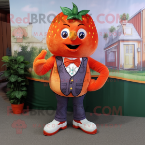 Orange Strawberry mascotte...