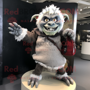 Sølv Ogre maskot kostume...