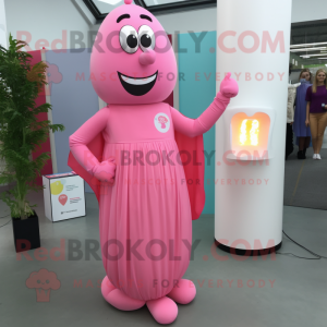 Rosa doftljus maskot kostym...