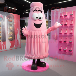 Roze geurkaars mascotte...