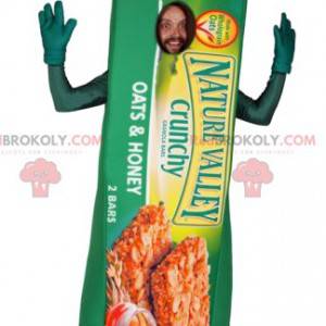 Mascota de barra de cereales. Disfraz de barra de cereal -
