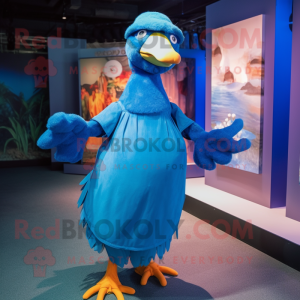 Blue Dodo Bird maskot drakt...