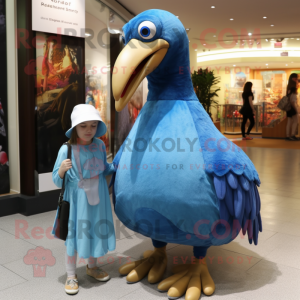 Blue Dodo Bird maskot...