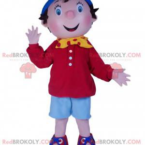 Mascote do garotinho Sim, sim. Fantasia de Noddy -