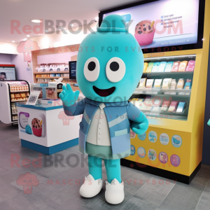 Teal Ice Cream maskot...