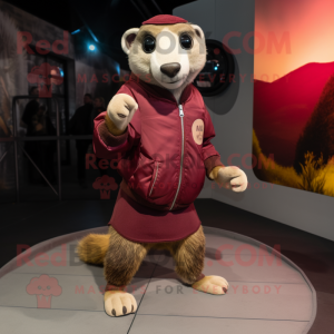 Maroon Meerkat mascotte...