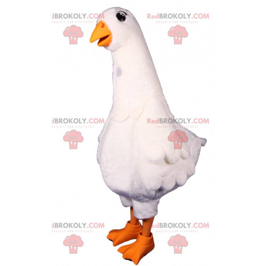 Velmi roztomilý bílý husí maskot. Husí kostým - Redbrokoly.com Velmi roztomilý bílý husí maskot. Husí kostým - Redbrokoly.com
