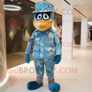 nan Air Force Soldier mascot costume character dressed with a Swimwear and Shoe laces