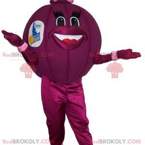 Mascot fuchsia ball with a knot in the hair! - Redbrokoly.com