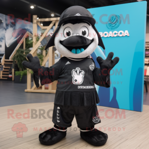 Personagem de mascote preto...