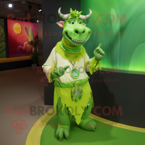 Lime Green Zebu mascotte...