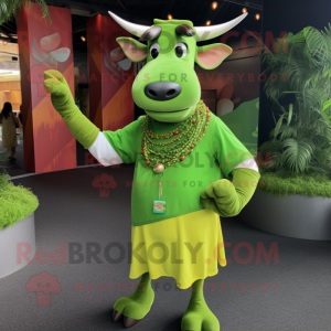 Lime Green Zebu mascotte...