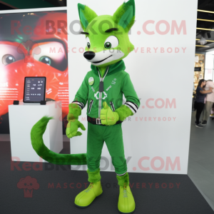 Lime Green Fox mascotte...