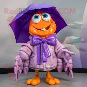 Lavendel eremitkrebs maskot...