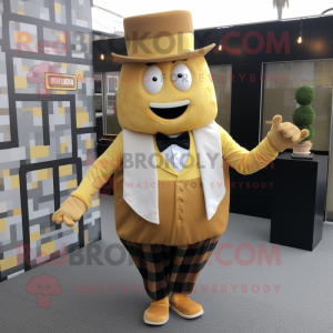 Gold Burgers maskot kostume...