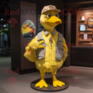 Geel Dodo Bird mascotte...