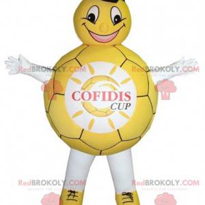 Mascota globo amarillo y blanco - Redbrokoly.com