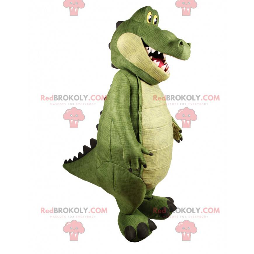 Disfraz de mascota de cocodrilo verde de alta calidad 2019 con boca grande  para que lo use un adulto