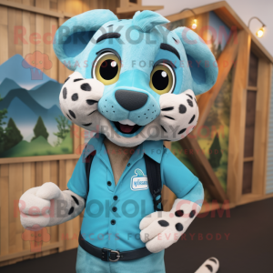 Cyan Cheetah mascotte...