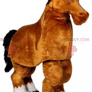 Mascotte del cavallo marrone. Costume da cavallo marrone -