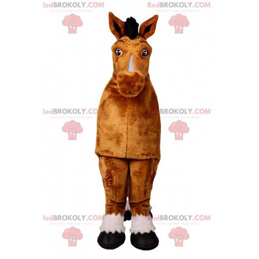 Brown horse mascot. Brown horse costume - Redbrokoly.com