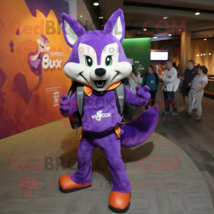 Purple Fox mascotte kostuum...