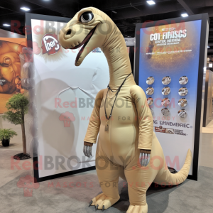 Tan Brachiosaurus mascotte...