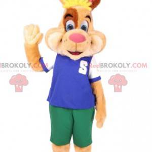 Mascota de conejo en ropa deportiva. Disfraz de conejito -
